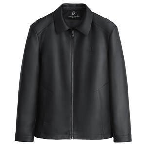 
Pickup leather jacket black lapel stand collar casual PY28008 men's jacket versatile classic spring and autumn