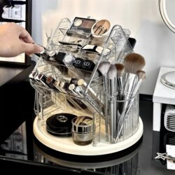 Cosmetic Storage Box, High-End Desktop Rotatable Dressing Table, Lipstick and Skin Care Products, Multi-Functional Large-Capacity Storage Rack