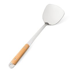 Wooden handle stainless steel spatula set o anti-scalding cooking spatula kitchen utensils colander spoon spoon household cooking utensils hot pot