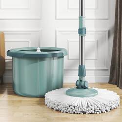 Rotating Mop for Home Use, Single Bucket, Dual-Use for Dry and Wet Cleaning, New Mop, Hands-Free, No Need to Wash, Spin-Dry Mop, One-Step Cleaning