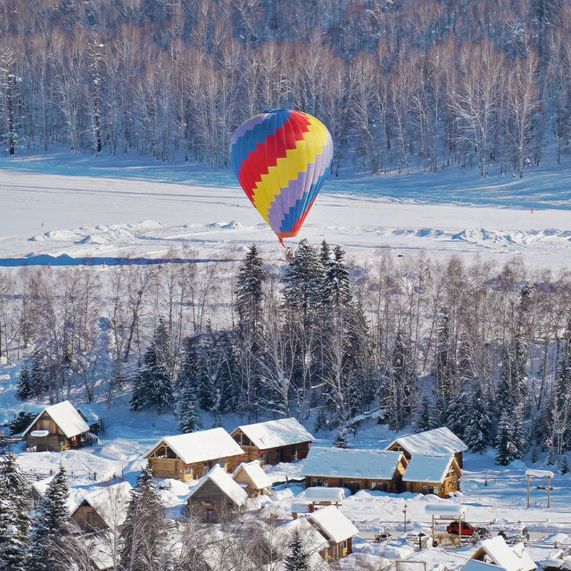 新疆滑雪小团将军山喀纳斯禾木赛湖温泉8天7晚拼车小团豪华头等舱