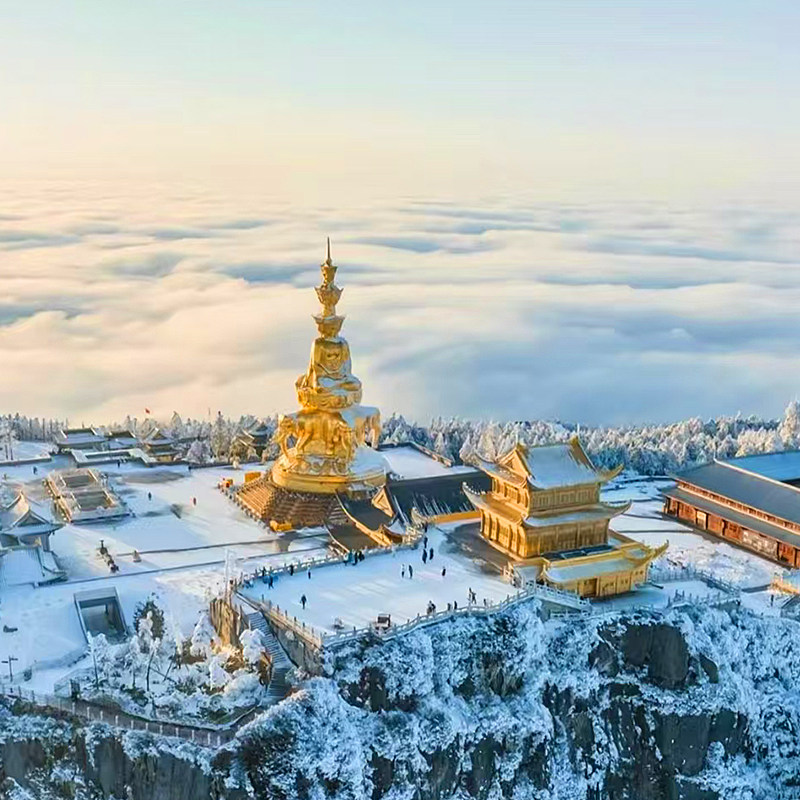 峨眉山乐山大佛一日游纯玩跟团金顶日出云海船游包车成都旅游1日