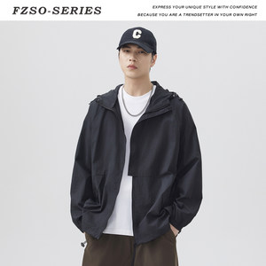 
fzso summer light and breathable sun protection clothing men's Japanese trendy brand loose skin clothing outdoor UV protection