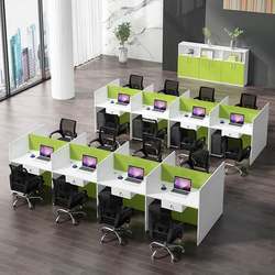 E-Commerce Call Center Desk Screen Partition Workstation Cubicle Staff Desk and Chair Set