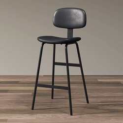 Simple household leisure back chair bar high stool modern light luxury bar chair cafe wrought iron high chair