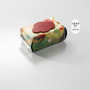 
Bibababebe big fish and begonia baby hand wipes baby wet wipes 60 pump thickened large packaging