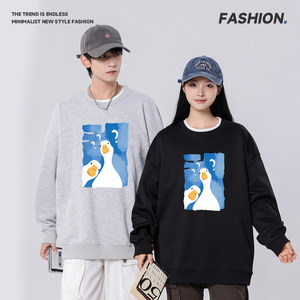 
Autumn and winter sports and leisure printed sweatshirts for men and women warm hooded loose outdoor pullover tops