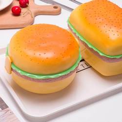 Creative Cute Hamburger Student Lunch Box Microwaveable Bento Box Multi-Layer Children's Lunch Box Fruit Preservation Box Gift
