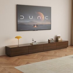 Living Room Antique Solid Wood Combination Tv Cabinet Integrated Floor-Standing Tv Cabinet Small Apartment Home Light Luxury Storage Side Cabinet