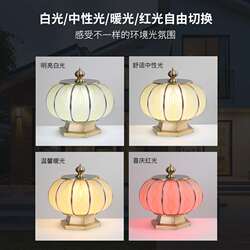 All copper solar column headlights simple modern villa column lamp outdoor waterproof courtyard lamp fence door post lamp