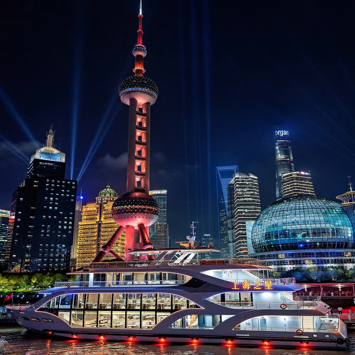 上海东方明珠+黄浦江游船+外滩观光一日游二球联票登塔纯玩含门票