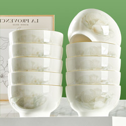 Premium Ceramic Rice Bowl for Home Use 2026 New Model High-Value Light Luxury Thickened Bowl and Plate Tableware Noodle Soup Bowl Bowl and Plate Set