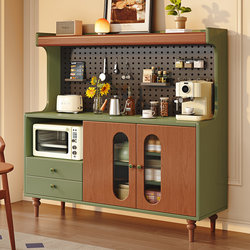 Retro Sideboard Wall-Mounted Integrated Storage Cabinet Living Room Coffee Cabinet Solid Wood Cabinet Home Tea Cabinet Storage Cabinet