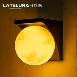 Solar Moon Wall Lamp for Gate, Exterior Wall Pillar, Modern Villa Courtyard, Balcony, Corridor, Outdoor Waterproof Wall Lamp