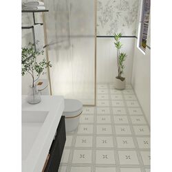 French Cream Style Bathroom Tiles Retro Hand-Painted Line Tiles Kitchen Balcony Swallow Wall Tiles Non-Slip Floor Tiles