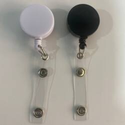 Retractable Flat Keychain, Easy-To-Pull Keychain, Id Badge Holder, Anti-Loss Clip, Smooth Surface Document Holder, Pull Cord Mechanism