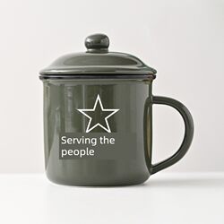 Jingdezhen City Ceramic Tableware All-Ceramic Water Cup Serving the People Cup Handmade Heatable Ceramic Cup 2025