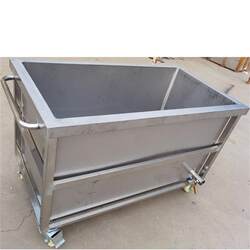 Customized mobile stainless steel large-capacity water storage tank bucket mobile mop pool marinated meat soaking pool mobile cart