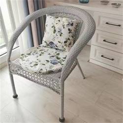 Rattan chair back chair single household rattan chair outdoor cafe armrest dining chair modern simple woven chair