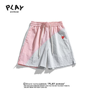 
PLAY AVMXW Official Shorts 2025 Summer New Couple Trendy Brand Loose Ice Feel Color Matching Casual Pants