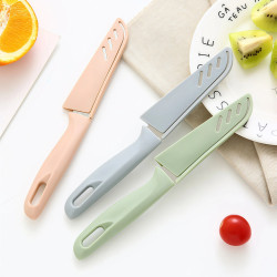 Fruit Knife Stainless Steel with Protective Cover Fruit Peeler Small Knife Peeling Knife Dormitory Portable Knife Home Kitchen