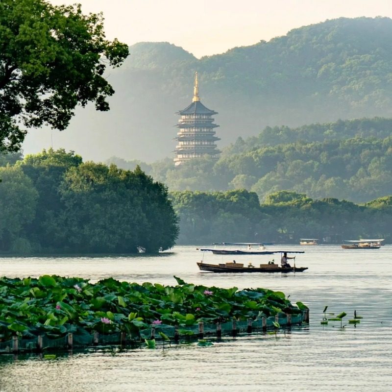 上海出发+苏州+杭州+乌镇5日纯玩跟团游王牌双水乡姑苏名园5钻