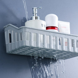 Suction Cup Storage Rack for Kitchen, Bathroom, and Restroom, No-Drill Wall-Mounted Storage Solution, Washbasin Storage Box