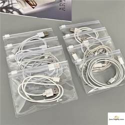 Pvc Transparent Data Cable Storage Bag Charging Cable Box Cable Organizer Zipper Bag Dormitory Desktop Drawer Eva Self-Sealing Bag