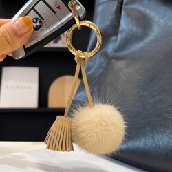 Mink Tassel Small Pendant Cute Healing Mink Fur Ball Fur Pendant Bag Pendant Car Keychain Ornament