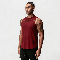 Asrv Summer Men's American-Style Fitness Basketball Sleeveless Breathable Sweat-Wicking Quick-Drying Professional Sports Running Training Vest