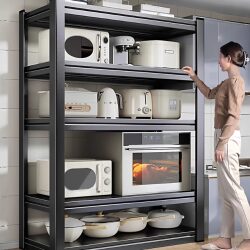 Kitchen Storage Rack, Floor-Standing Multi-Layer Multifunctional Shelf, Household Microwave Oven Storage Rack, Cabinet Shelf
