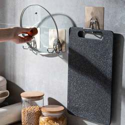 Stainless steel strong hook punch-free cutting board adhesive hook kitchen wall-mounted wall self-adhesive cutting board hook