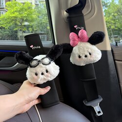 Creative Pacha Dog Car Seat Belt Shoulder Pads, High-End and Cute Decoration, Suitable for All Seasons, for a Couple