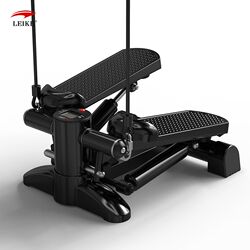 Leike Hydraulic Stepper, Household Small Silent Unisex Climbing Mini Fitness Equipment (with Pull Rope)