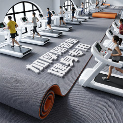 Gym Treadmill Floor Mat, Professional Soundproofing and Shock Absorption, Thickened Sports Anti-Slip Mat, Large Area Full-Cover Sound-Absorbing Carpet
