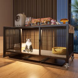 Cat Cage Villa for Home Use, Indoor Kitten and Adult Cat Supplies with Toilet, Extra Large Free Space, Cat House That Doesn'T Take up Much Space