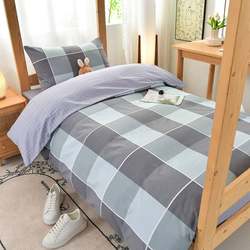 Student dormitory six-piece set of cotton sheets and quilt covers pure cotton bed covers three-piece set of dormitory bedding quilt set