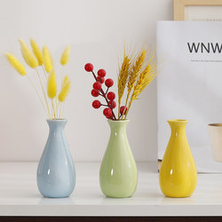 Ceramic Vase with a High-End Feel, Specially Designed for Dried Flowers, Hydroponics, Home Decor, Small Ceramic Vase, Desktop Decoration Ornament