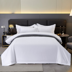 Quilt complete set of hotel bedding four-piece set white quilt core quilt cover B&B hotel pure white set