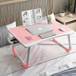 Integrated Injection Molded Small Table Foldableable Table Study Table Laptop Table Bed Desk Quduoduo Special-01