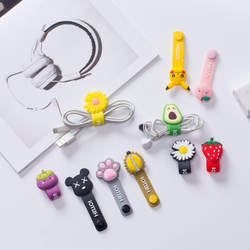 Cartoon Creative Data Cable, Charging Cable, Cable Organizer, Cute Silicone Cable Wrap, Headphone Cable Wrap