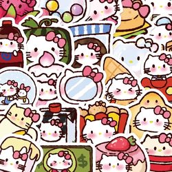 270 Hello Creative Kitty Cartoon Stickers Kitten Cute Mobile Phone Case Notebook Waterproof Stickers