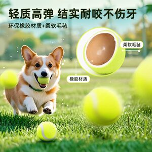 
Dog Tennis Self-Happiness and Boredom Relief Artifact Pet Border Collie Golden Retriever Corgi Anti-Bite Ball Training Teething Tennis Rubber