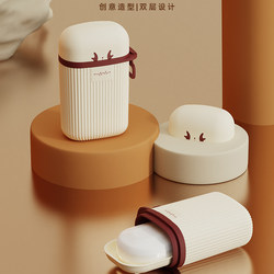 Portable Soap Box, Soap Holder, Travel Soap Box with Lid, Sealed, 2025 New Model, for Business Trips and Travel, Cute Mini