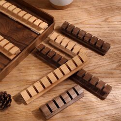 Walnut Wood Cable Organizer, Wire Holder, Desktop Cable Management Tool, Data Cable Fixer, Storage Clip