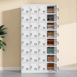 Metal Locker with 32 Compartments, Workshop Shoe Cabinet, Factory Cupboard, 24-Door Employee Storage Cabinet with Lock, Multi-Door Mobile Phone Locker