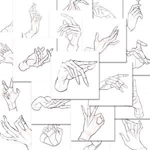 
Creative hand practice stickers art student painting copy material self-adhesive diy decorative tablet mobile phone stickers