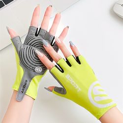 Fitness gloves, women's equipment, anti-callus, anti-slip cycling, horizontal bar, half-finger exercise, S yoga kettlebell training