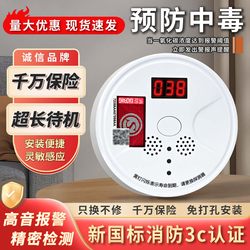 Carbon Monoxide Alarm for Home Indoor and Outdoor Use, Coal and Briquette Smoke Detector, Concentration Detection Alarm