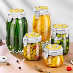 Glass Sealed Jars, Food-Grade Pickle and Kimchi Jars, Household Wine Bottles, Honey Empty Bottles, Small Storage Jars